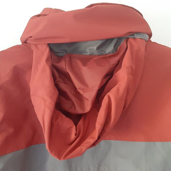 LL Bean Vtg Outdoor Polyester Winter Jacket Orange Gray Men's M OWV93 - Picture 9 of 16